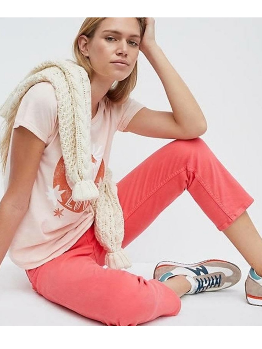 BOGO! MOTHER The Tomcat Play Date Straight Ankle Crop Jean Coral Pink 27
